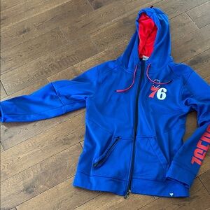 Fanatics 76ers Blue and Red Men’s Hoodie